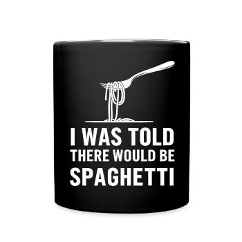 Spaghetti Surprise - Mug uni - noir - Devant