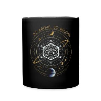 As Above, So Below - Sacred Geometry - Full Colour Mug - black - Front