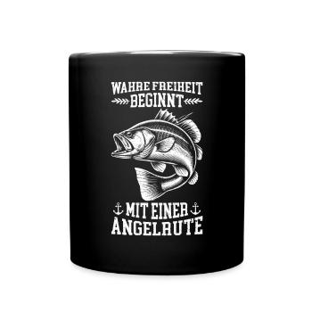 Pêcheur Canne à pêche Drôle Pêcheur Hobby Pêcheur - Mug uni - noir - Devant