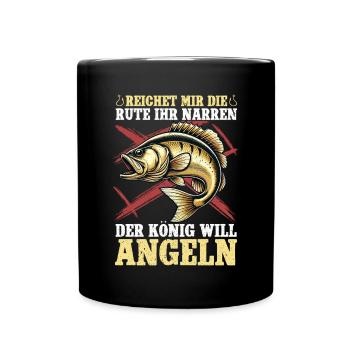 Pêcheur Canne à pêche Drôle Pêcheur Hobby Pêcheur - Mug uni - noir - Devant
