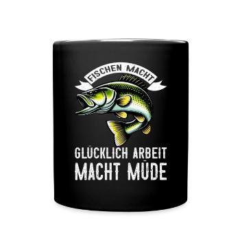 Pêcheur Canne à pêche Drôle Pêcheur Hobby Pêcheur - Mug uni - noir - Devant