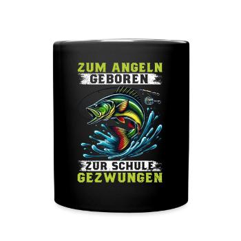 Pêcheur Canne à pêche Drôle Pêcheur Hobby Pêcheur - Mug uni - noir - Devant
