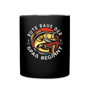 Pêcheur Canne à pêche Drôle Pêcheur Hobby Pêcheur - Mug uni - noir - Devant