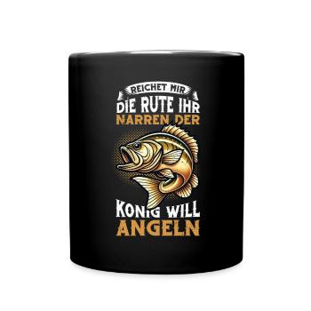 Pêcheur Canne à pêche Drôle Pêcheur Hobby Pêcheur - Mug uni - noir - Devant
