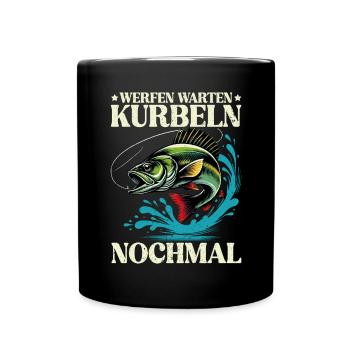 Pêcheur Canne à pêche Drôle Pêcheur Hobby Pêcheur - Mug uni - noir - Devant