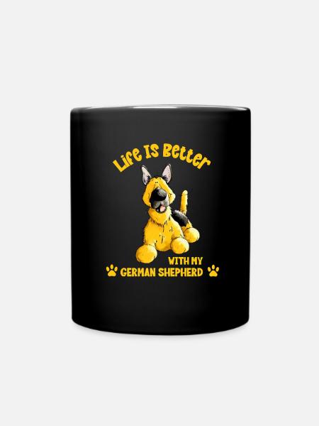 Deutscher Schäferhund Spruch - Tasse einfarbig - Schwarz