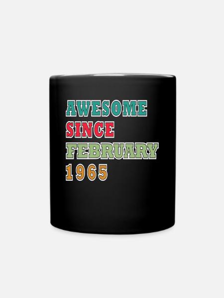 60. Geburtstag Februar 1965 Jahrgang 60 Jahre - Tasse einfarbig - Schwarz