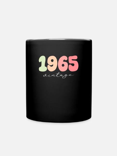 1965 Geburtstag Geburtsjahr - Tasse einfarbig - Schwarz