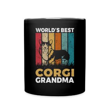 Corgi Gifts for Corgi Lovers - Full Colour Mug - black - Front