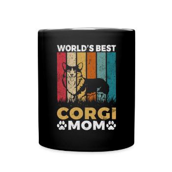 Corgi Gifts for Corgi Lovers - Full Colour Mug - black - Front
