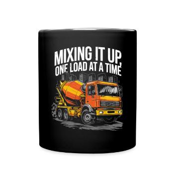 Bétonnière Chauffeur de camion Conduite de camion - Mug uni - noir - Devant