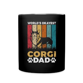 Corgi Gifts for Corgi Lovers - Full Colour Mug - black - Front