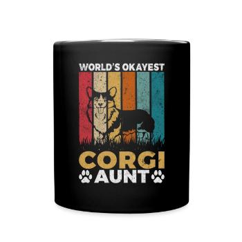 Corgi Gifts for Corgi Lovers - Full Colour Mug - black - Front