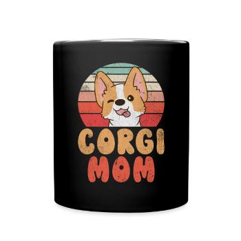 Corgi Gifts for Corgi Lovers - Full Colour Mug - black - Front
