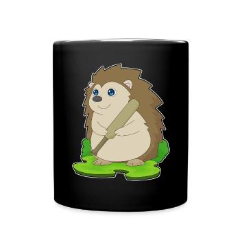 hérisson cricket cricket batte - Mug uni - noir - Devant