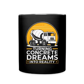 Bétonnière Chauffeur de camion Conduite de camion - Mug uni - noir - Devant