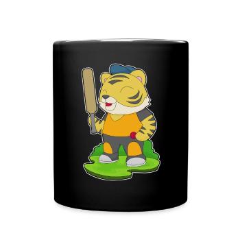 Tiger Cricket Cricketschläger - Tasse einfarbig - Schwarz - Vorne