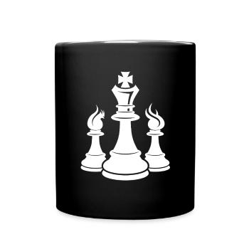 Chess Pieces Drawing - Full Colour Mug - black - Front