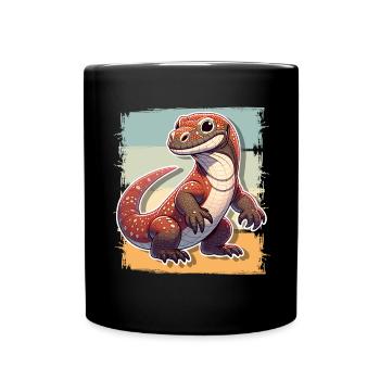 Komodo Dragon - Tasse einfarbig - Schwarz - Vorne