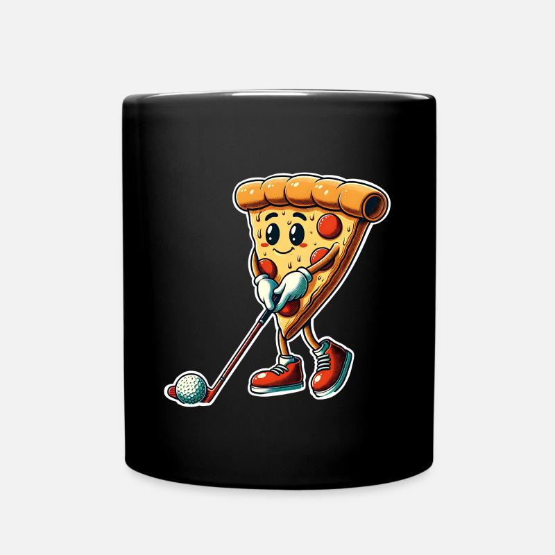Golf Pizza - Tasse einfarbig - Schwarz