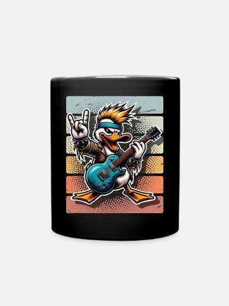 Duck Rock and Roll Guitariste - Mug uni - noir