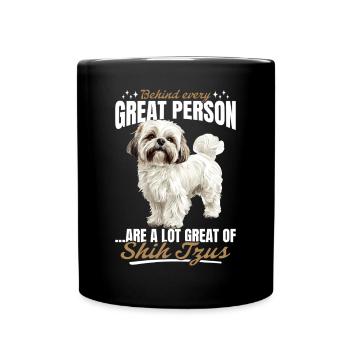 Shih Tzu Dog Owner - Full Colour Mug - black - Front