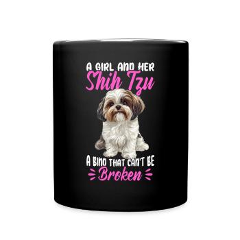 Shih Tzu Dog Owner - Full Colour Mug - black - Front