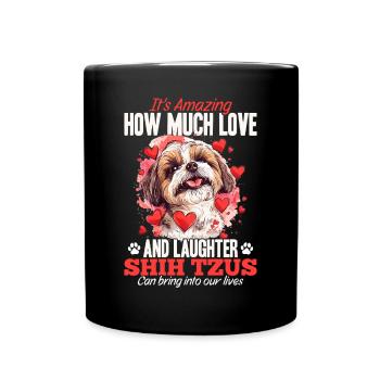 Shih Tzu Dog Owner - Full Colour Mug - black - Front