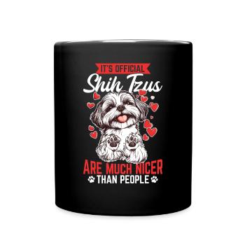 Shih Tzu Dog Owner - Full Colour Mug - black - Front