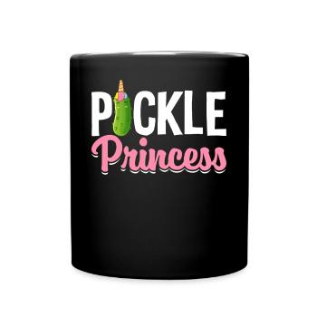Pickle Princess Pickle Girl Gurkengrafik für - Tasse einfarbig - Schwarz - Vorne