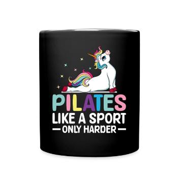 Pilates wie ein Sport, nur härter Pilates-Trainer - Tasse einfarbig - Schwarz - Vorne
