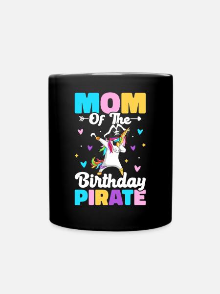 Maman de l’anniversaire Pirate Pirates Anniversaire Pirate - Mug uni - noir