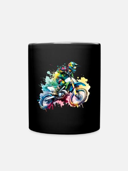 Motocross - Tasse einfarbig - Schwarz