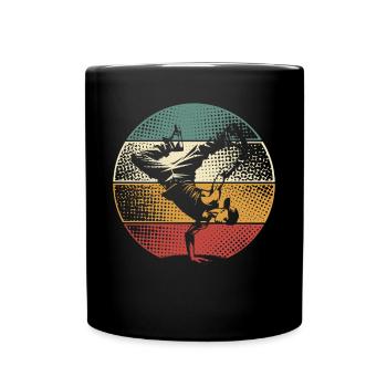 Breakdance - Tasse einfarbig - Schwarz - Vorne