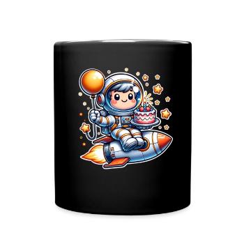 Astronaut Birthday - Full Colour Mug - black - Front