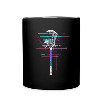 Lacrosse Stick 80s - Full Colour Mug - black - Front