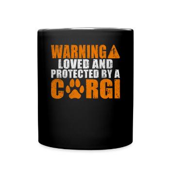 Corgi Gifts for Corgi Lovers - Full Colour Mug - black - Front