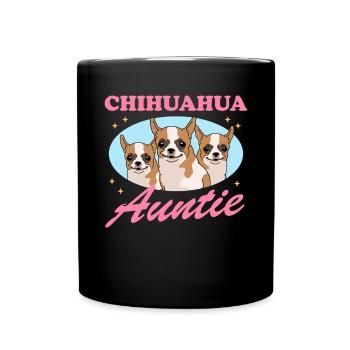 Chihuahua Tante Chihuahua Cadeau - Mug uni - noir - Devant