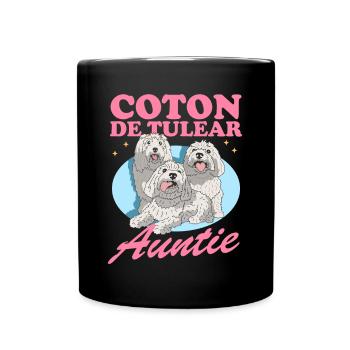 Coton de Tuléar Tante Chien Lover Cadeau - Mug uni - noir - Devant