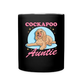 Cockapoo Tante Hundeliebhaber Geschenk - Tasse einfarbig - Schwarz - Vorne