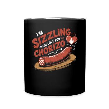 Chorizo Cuisine mexicaine Cuisine mexicaine Foodie Saucisse - Mug uni - noir - Devant