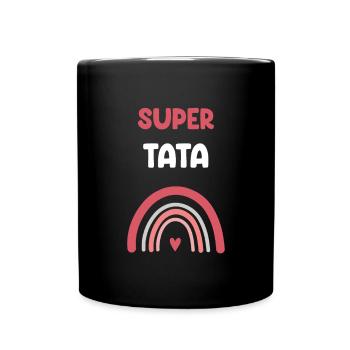 Super Aunty Rainbow Gift Aunt - Full Colour Mug - black - Front