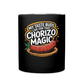 Chorizo Cuisine mexicaine Cuisine mexicaine Foodie Saucisse - Mug uni - noir - Devant