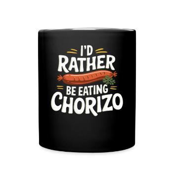 Chorizo Cuisine mexicaine Cuisine mexicaine Foodie Saucisse - Mug uni - noir - Devant