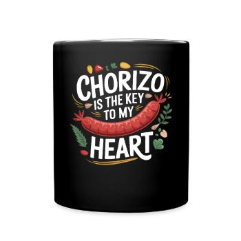Chorizo Cuisine mexicaine Cuisine mexicaine Foodie Saucisse - Mug uni - noir - Devant
