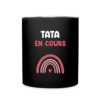 Tante Laufender Regenbogen Geschenk Tante - Tasse einfarbig - Schwarz - Vorne