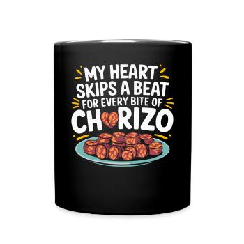 Chorizo Cuisine mexicaine Cuisine mexicaine Foodie Saucisse - Mug uni - noir - Devant