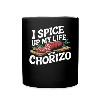 Chorizo Cuisine mexicaine Cuisine mexicaine Foodie Saucisse - Mug uni - noir - Devant