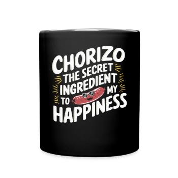 Chorizo Cuisine mexicaine Cuisine mexicaine Foodie Saucisse - Mug uni - noir - Devant