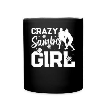 Crazy Sambo Girl - Sambo Wrestling Combat Sambo - Full Colour Mug - black - Front